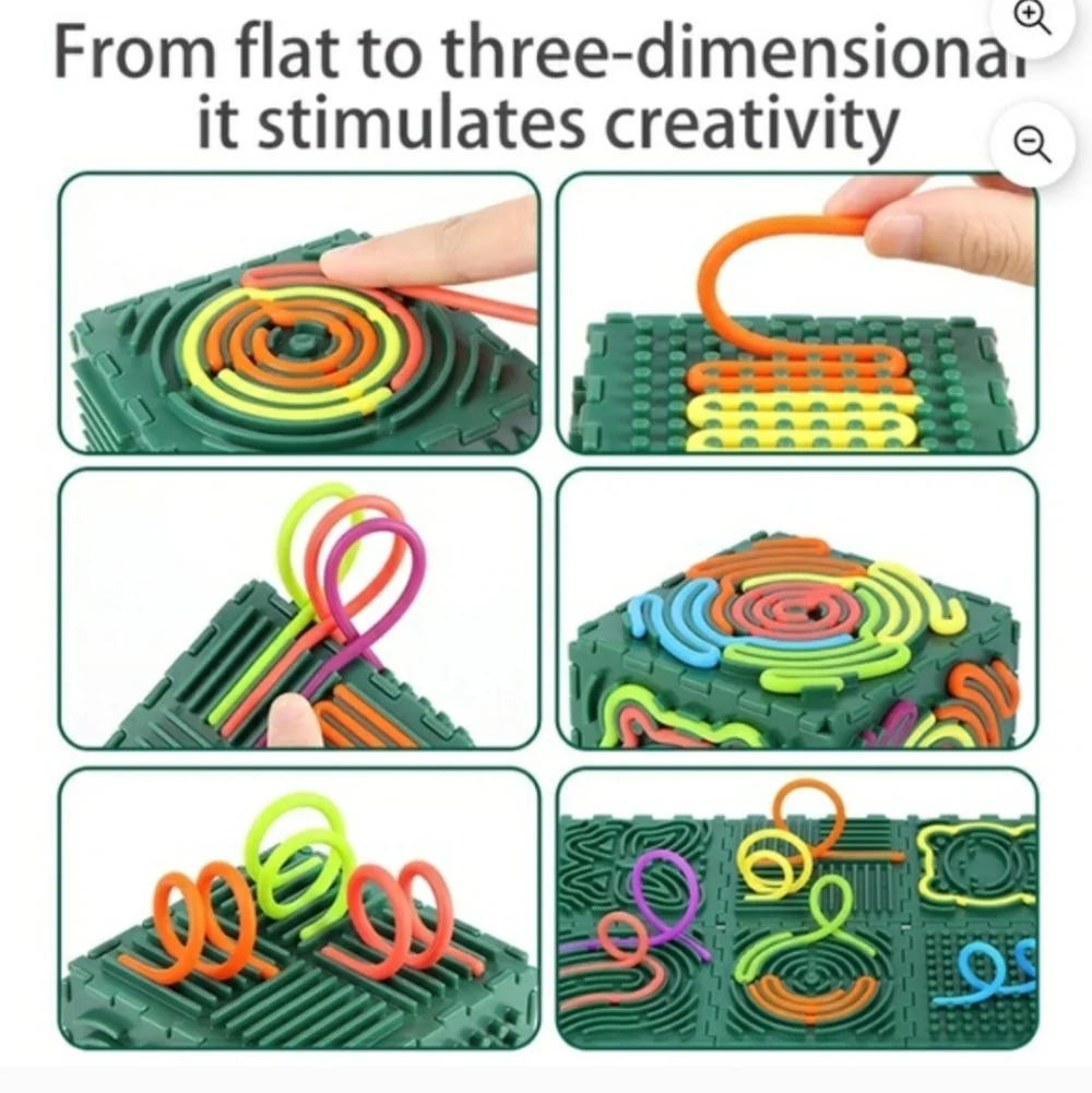 GUNTAIL Sensory Activity Cube Toy Set of 6, Multicolor, 36m+